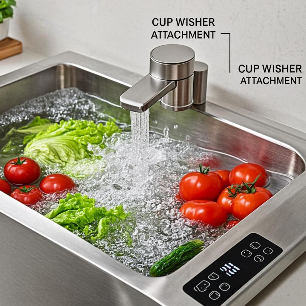 ultrasonic fruit washing sink smart multifunction