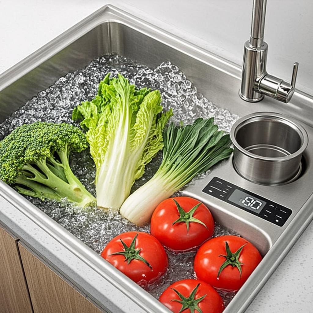ultrasonic sink with cup washer smart multifunction
