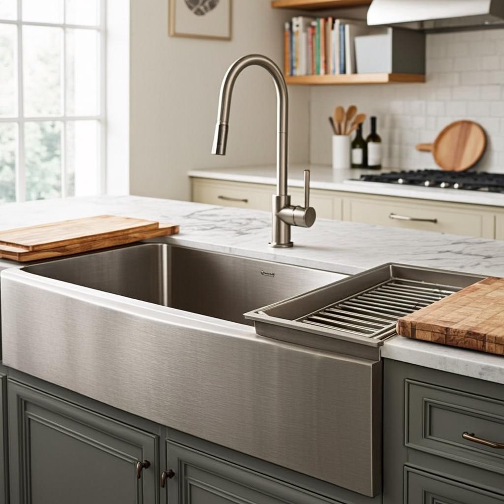 ultrasonic sink with cup washing function farmhouse apron