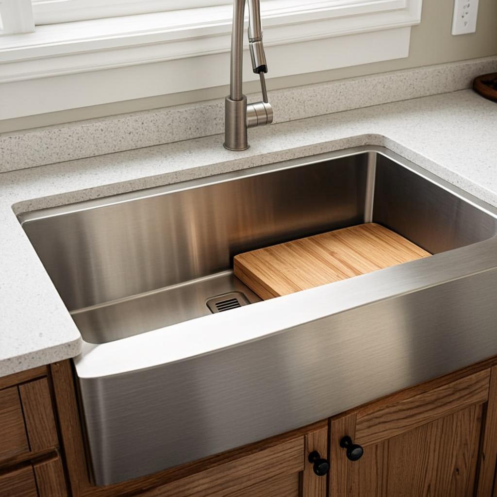 workstation sink with accessories farmhouse apron